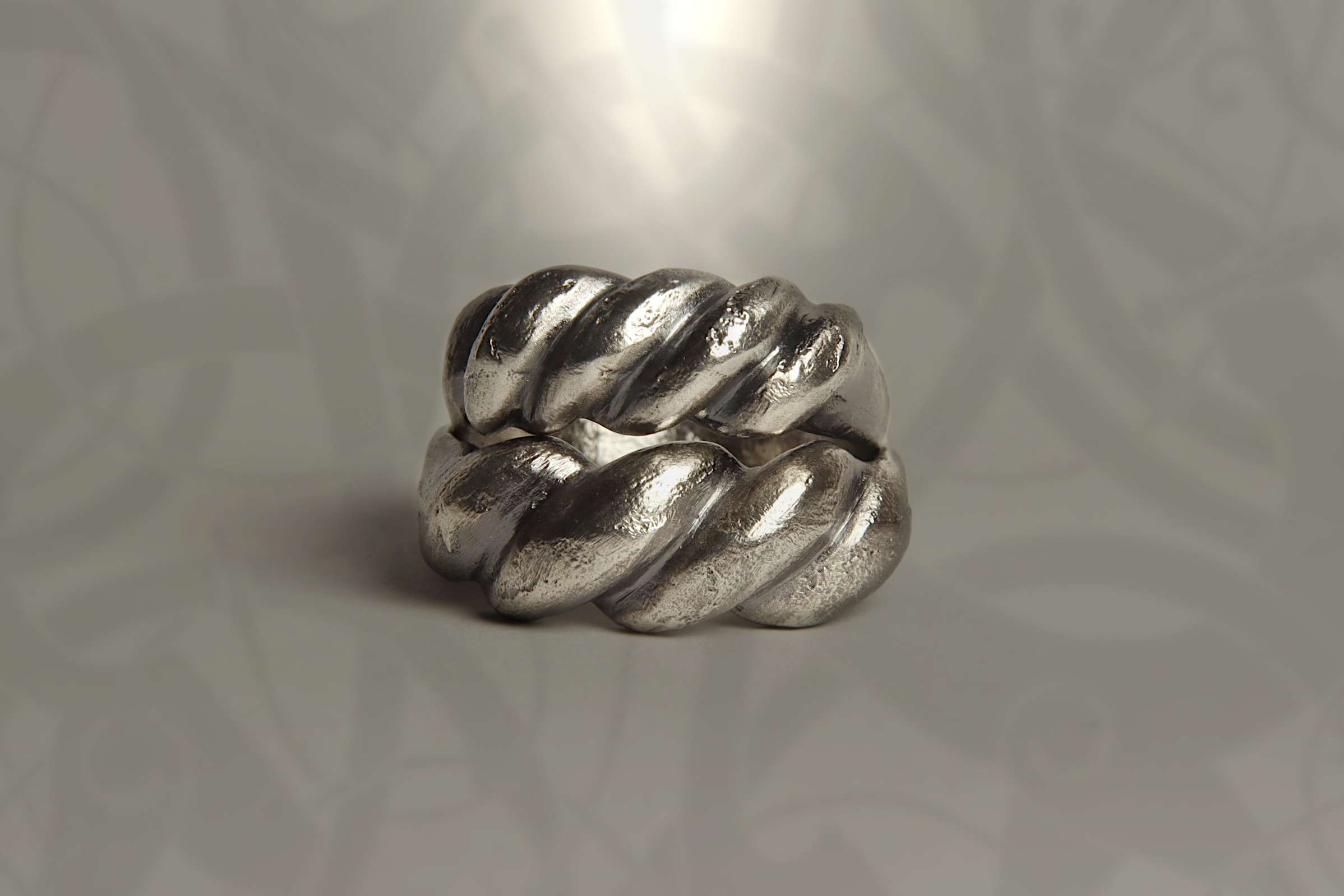 00800081silver_02 handmade silver viking twist ring set wedding rings