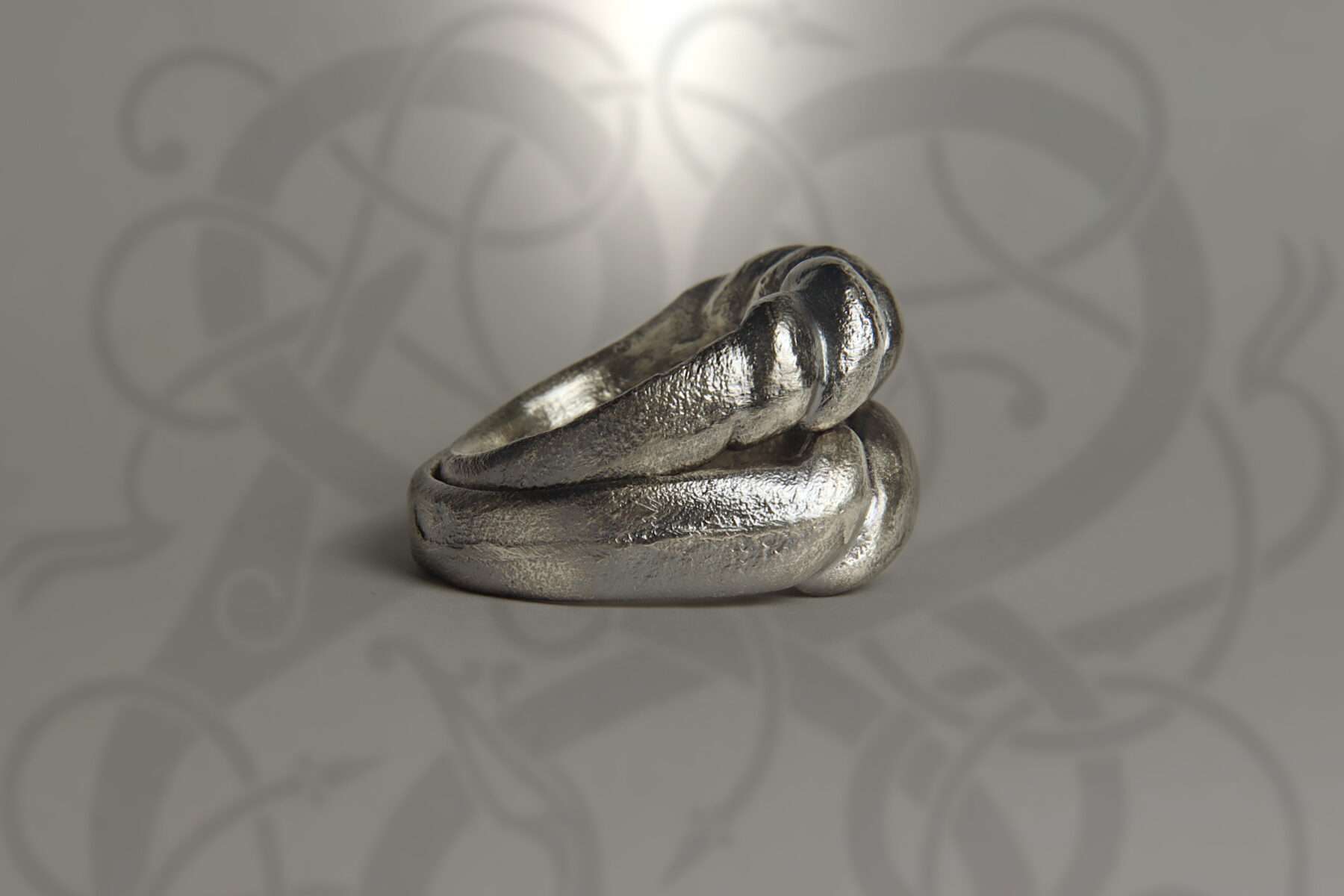 00800081silver_03 handmade silver viking twist ring set wedding rings