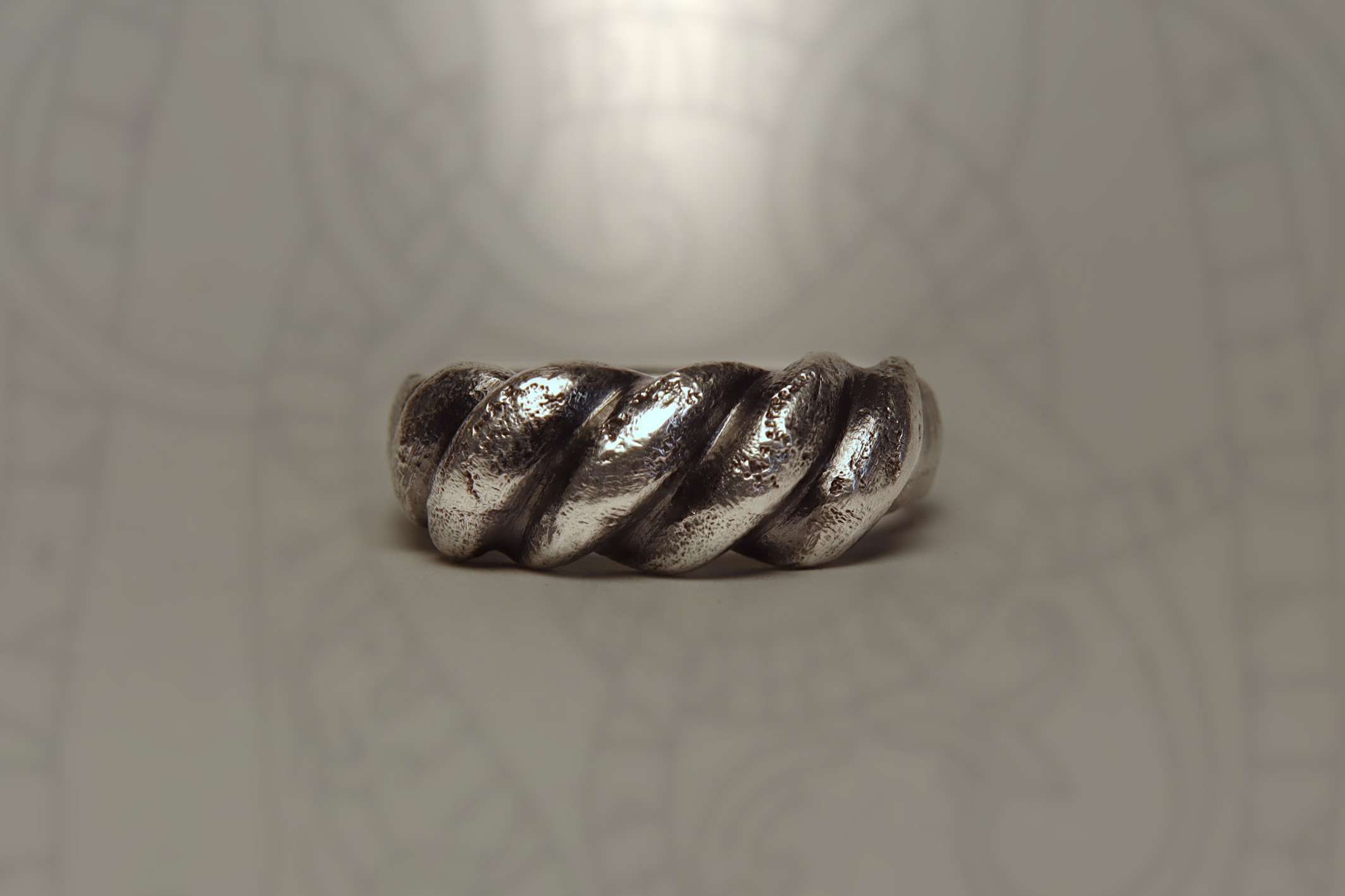 0080silver-01 handmade silver viking twist ring