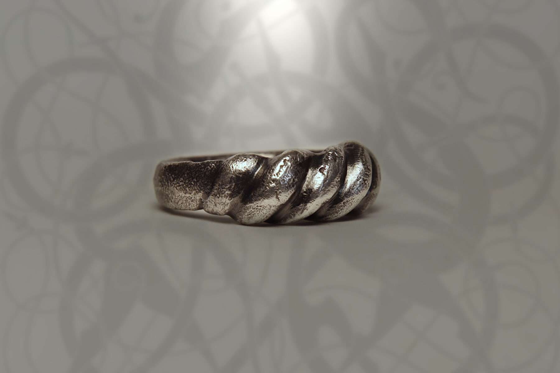 0080silver-03 handmade silver viking twist ring