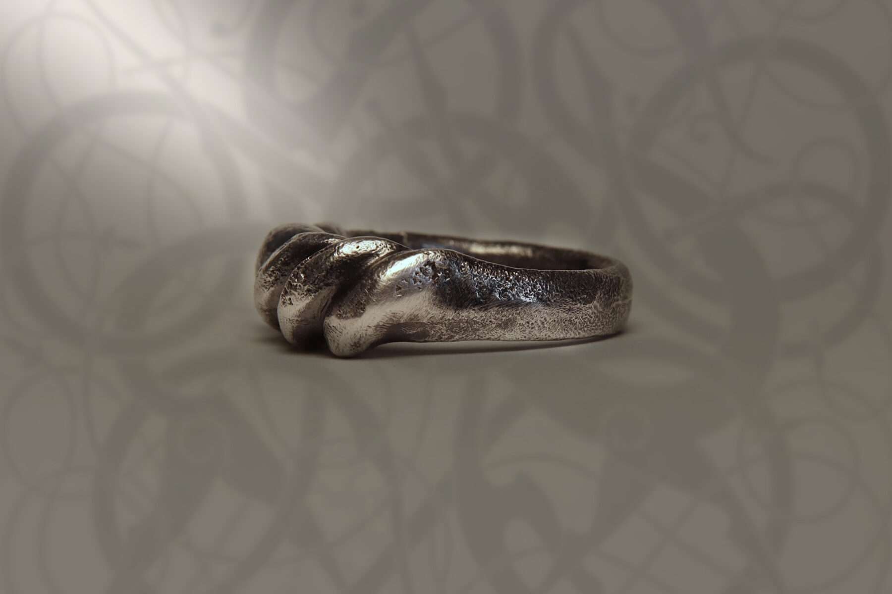 0080silver_02 handmade silver viking twist ring