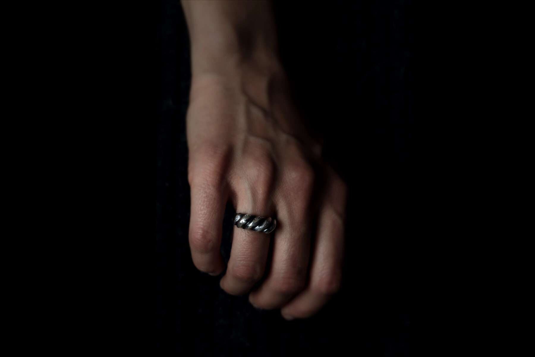 0080silver|_hand handmade silver viking twist ring