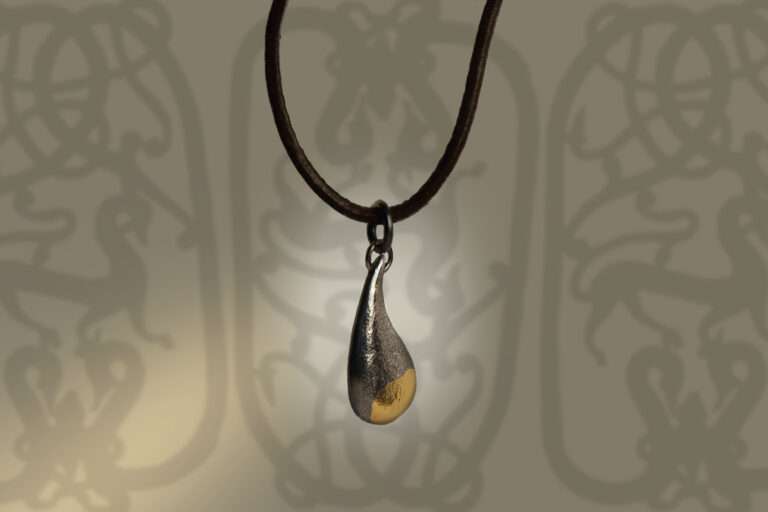 handmade freyja's tear pendant necklace