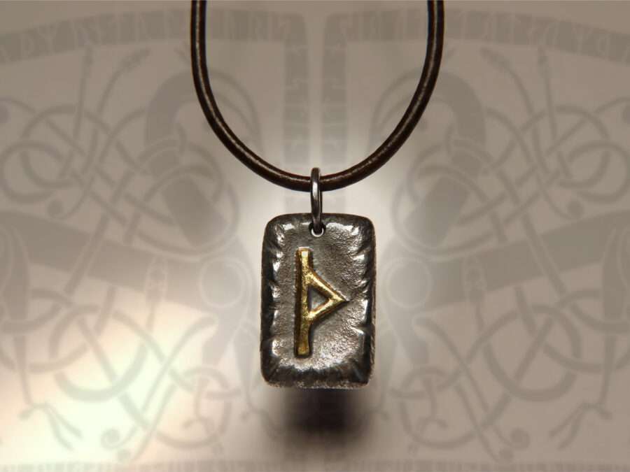 thurisaz viking rune pendant necklace